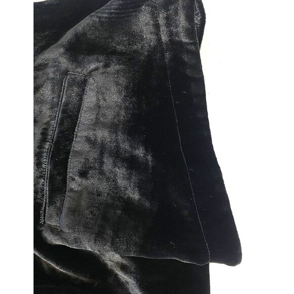 GO SILK Women's M Velvet Black Jacket Silk Blend Long Sleeves Regent Holidays - Picture 10 of 12